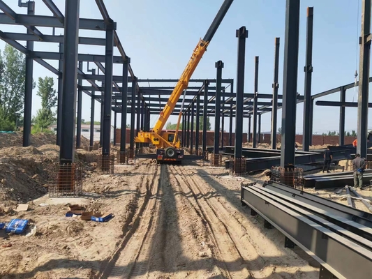 Edificio prefabricado Q345 sano de la estructura de acero de Warehouse del metal del aislamiento