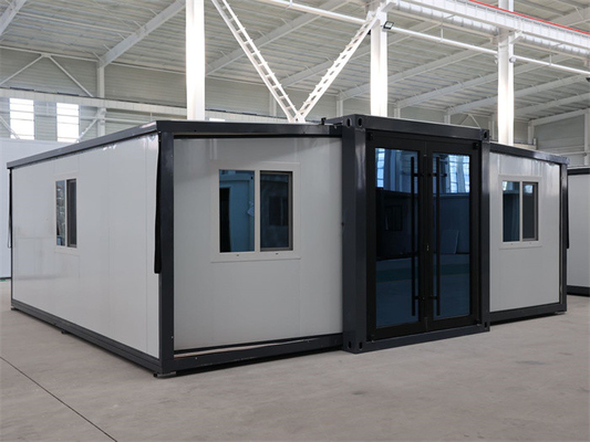 Casa de contenedores móvil plegable expandible doble ala prefabricada modular versátil