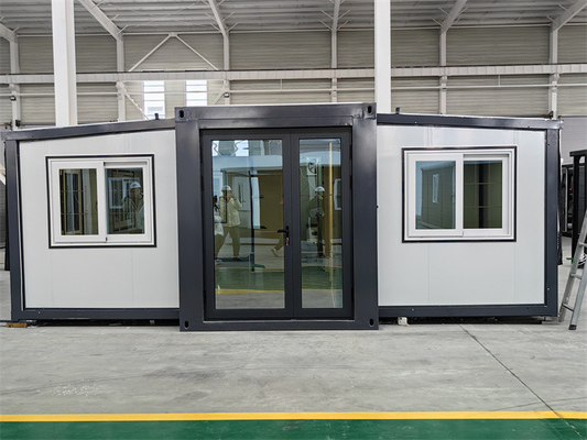 Casa modular prefabricada de paquete plano móvil Contenedor de oficina de envío personalizable