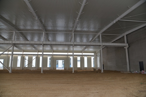 Construcción del marco metálico de la luz de la estructura de acero del palmo grande Q355