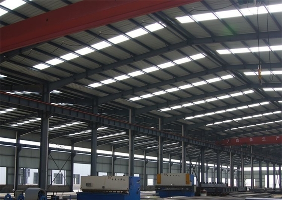 Metal prefabricado galvanizado caliente Warehouse de la fábrica del taller de la estructura de acero de Q355B