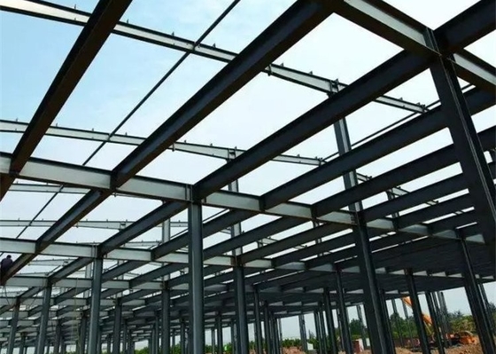 Fábrica prefabricada grande estructural de la asamblea rápida del taller de la estructura de acero del carbono