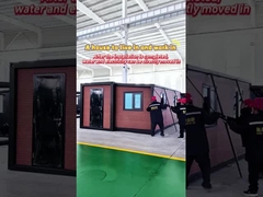 Casa de contenedores de expansión de ladrillo rojo de 20 pies